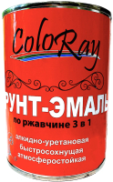 Грунт-эмаль Coloray 3в1 RAL 8019 (900г, серо-коричневый) - 