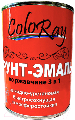 Грунт-эмаль Coloray 3в1 RAL 8019 (900г, серо-коричневый)