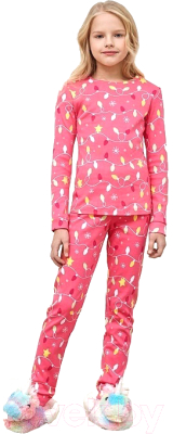 Пижама детская Mark Formelle 567725 (р.110-56, розовый в гирлянды)