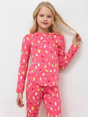 Пижама детская Mark Formelle 567725 (р.110-56, розовый в гирлянды)