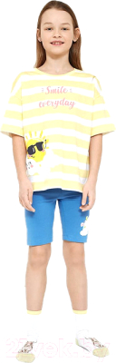 Пижама детская Mark Formelle 567730 (р.104-56, желтая полоска/синий)
