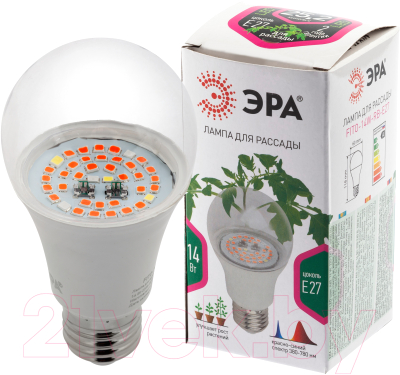 Лампа для растений ЭРА FITO-14W-RB-E27 / Б0050602