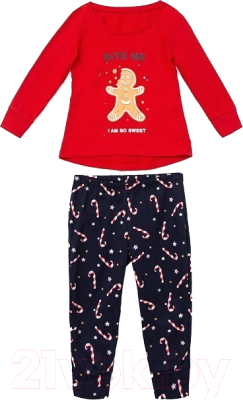 Пижама детская Mark Formelle 567720 (р.104-56, красный/карамельки на синем)