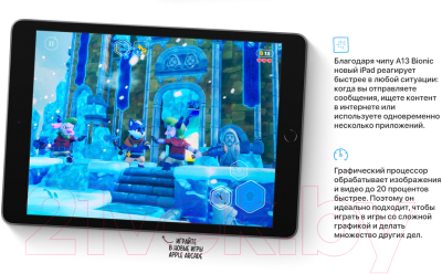 Планшет Apple iPad 9 Gen 10.2 Wi-Fi + Cellular 256GB 2021 / MK4E3 (серый космос)
