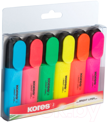 Набор маркеров Kores Bright Liner / 36160.01 (6шт)