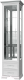Шкаф-пенал с витриной Bravo Мебель Грация 1 дверный 3 стекла 50x47x217.5 (полки стекло/белый/белый) - 