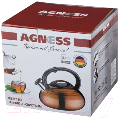 Чайник со свистком Agness 907-082
