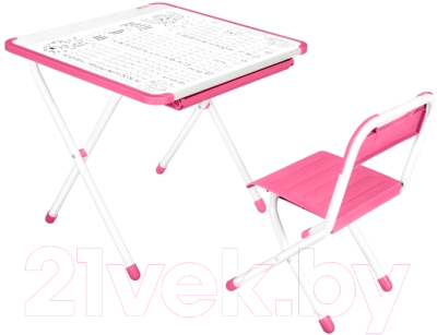 Комплект мебели с детским столом Дэми Единорог (розовый)