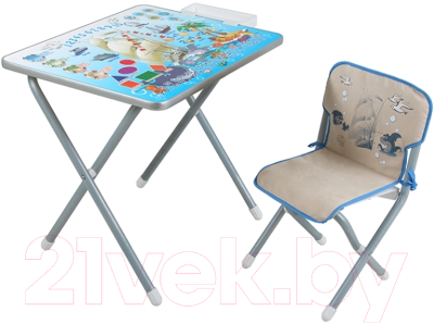 Комплект мебели с детским столом Дэми Кораблик (серебристый)