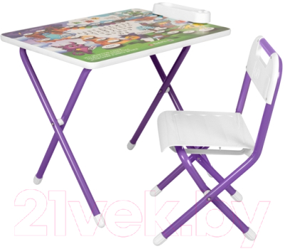 Комплект мебели с детским столом Дэми Монстры (сиреневый)