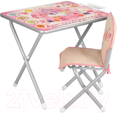 Комплект мебели с детским столом Дэми Принцессы (серебристый)