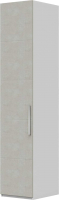 Шкаф-пенал Bravo Мебель Вива ШР-1 для платья (белый глянец/платина/белый) - 