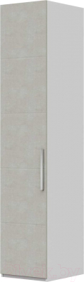 Шкаф-пенал Bravo Мебель Вива ШР-1 для платья (белый глянец/платина/белый)