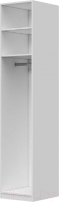 Шкаф-пенал Bravo Мебель Вива ШР-1 для платья (белый глянец/платина/белый)