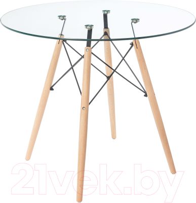 Обеденный стол Mio Tesoro ST-011 (90x72, стекло/дерево)