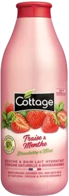 Изображение товара Гель для душа Cottage Strawberry & Mint Moisturizing Shower Gel and Bath Milk (750мл)