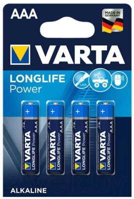 Комплект батареек Varta Longlife Power 4 AAA 1.5V LR03 / 04903113414 (4шт)
