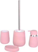 Набор аксессуаров для ванной и туалета АкваЛиния Soft B4333A/1 (розовый) - 