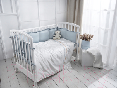 Комплект постельный для малышей Perina Toys Sateen Collection / ТСК6-02.2 (6 предметов, аквамарин)