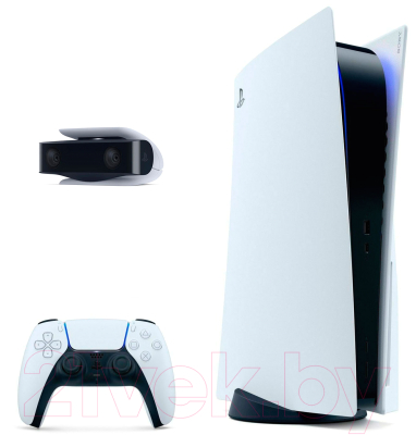 Комплект игровой консоли с аксессуарами PlayStation 5 + камера для PS5 + Подписка PS Plus Card 1год (PSN Россия)
