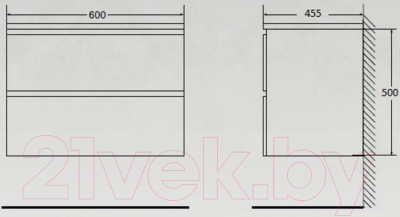 Купить Тумба под умывальник BelBagno ALBANO-600-2C-SO-RVB  