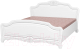 Двуспальная кровать Bravo Мебель Лотос 160x200 (белый/белый глянец) - 