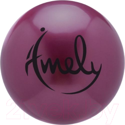 Мяч для художественной гимнастики Amely AGB-301 (19см, бордовый)
