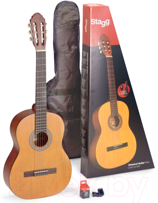 Акустическая гитара Stagg C410 M NAT Pack (с чехлом и тюнером)