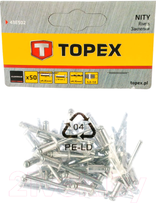 Набор заклепок Topex 43E502 (50шт)
