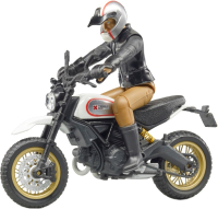 

Мотоцикл игрушечный, Scrambler Ducati Desert Sled с мотоциклистом / 63-051