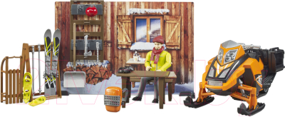 

Игровой набор Bruder, Хижина в горах со снегоходом и фигуркой / 63-102