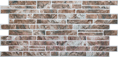 Панель ПВХ Регул Камень сланец коричневый (980x492x0.3мм)