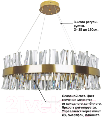 Потолочный светильник Natali Kovaltseva Innovation Style 83049 (золото)