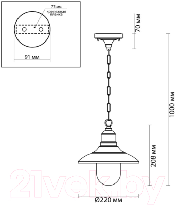 Светильник уличный Odeon Light Campa 4965/1