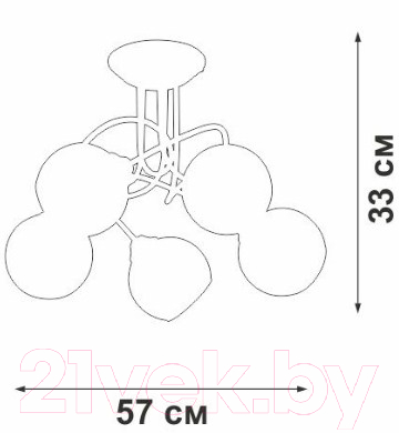 Люстра Vitaluce V4309-1/5PL