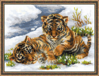 Набор для вышивания Риолис Тигрята в снегу / 1564 - 