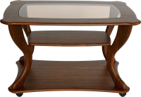 Журнальный столик Калифорния мебель Маэстро СЖ-02 (стекло/орех) - 