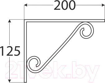 Полкодержатель Domax WOP 200 / 526701 (белый)