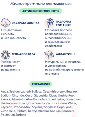 Крем-мыло детское Bimunica Жидкое для младенцев (250мл)