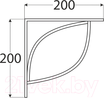 Полкодержатель Domax Tramp 200 SR / 567601 (матовый серебристый)