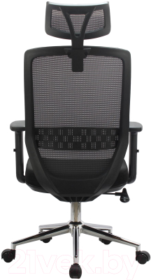 Кресло офисное Riva RCH 833H (черная сетка/хром)