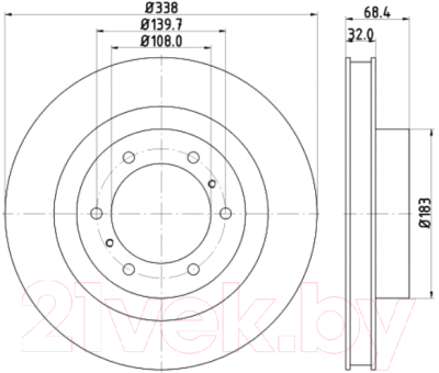 Тормозной диск Nisshinbo ND1058K