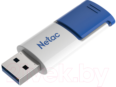 Usb flash накопитель Netac 64GB (NT03U182N-064G-30BL) (белый/синий)