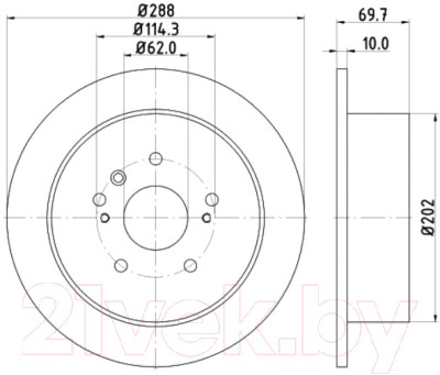 Тормозной диск Nisshinbo ND1089K