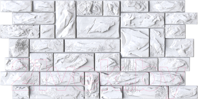 Панель ПВХ Регул Камень Пиленый настоящий белый (977x493x0.4мм)