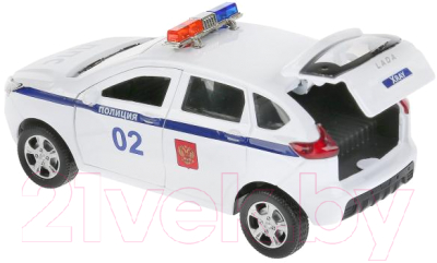 Автомобиль игрушечный Технопарк Lada Xray. Полиция / LADAXRAY-18L-POL-WH (белый)