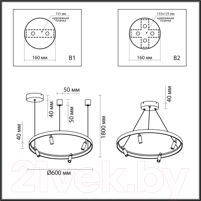 Потолочный светильник Odeon Light Fonda 4317/58L