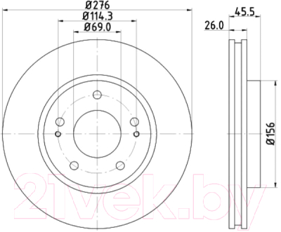 Тормозной диск Nisshinbo ND3030K