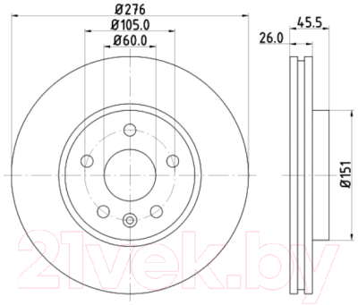 Тормозной диск Nisshinbo ND6024K