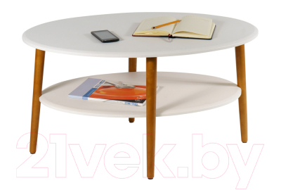 Журнальный столик Калифорния мебель Эль СЖС-01 (белый)